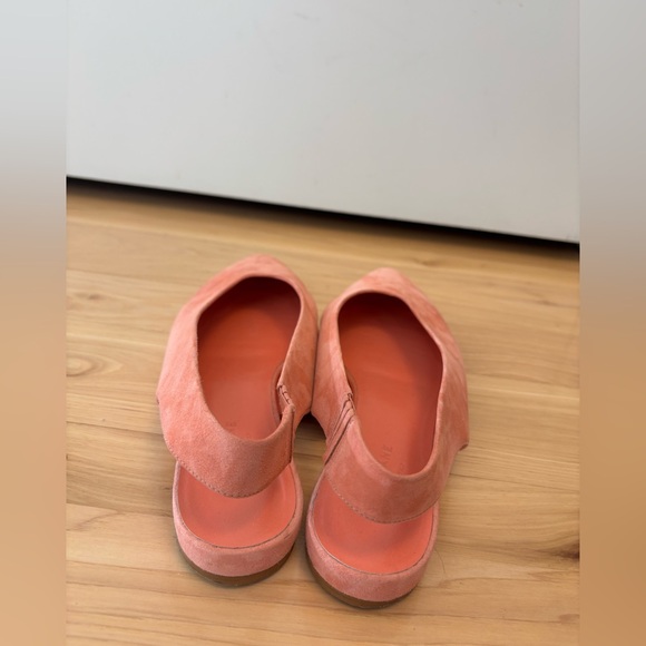 Everlane Coral Suede Slingback Pointed Toe Flats Mules Sz 11 - Picture 4 of 8